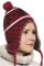 Peruanische Mütze Chullo Ch'ullu mit Bommel, Unisex, Herren/Damen, Farben zur Auswahl, rot, One size