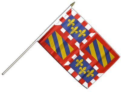 Stockflagge Frankreich Burgund - 30 x 45 cm
