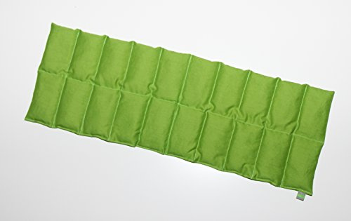 Rapssamenkissen Traumschläferchen, ca. 60x20 cm, 20 Kammern, Wärme-Kälte-Kissen (grün - Kiwi)