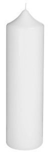 Stumpenkerze, Elfenbein 25x7 cm - Kerzenrohling, Rundkerze 250x70 mm zum Basteln und Verzieren