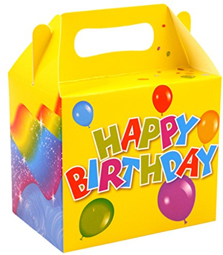 Henbrandt 24 HAPPY BIRTHDAY KIDS CHILDRENS GIFT LUNCH PARTY BOX BOXES FOOD BIRTHDAY WEDDING FAVOUR