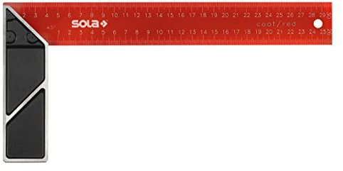 SOLA-SRC 300-Escuadra Carpintero 300x145mm, Rot Beschichtet Schwarz
