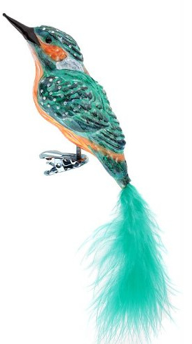 Hamburger WEIHNACHTSKONTOR® - Christbaumschmuck -Eisvogel grün