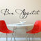 Grandora Wandtattoo Spruch Bon Appetit I schwarz (BxH) 120 x 30 cm I Küche Esszimmer Sticker Aufkleber Wandaufkleber Wandsticker Zitat Guten Appetit 1056W
