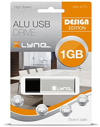 XLYNE 1GB USB-Stick 2.0 ALU High Speed, Design Flash Laufwerk, 1 Stück