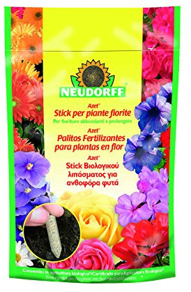 Neudorff Azet - Palitos Fertilizantes para Plantas en Flor, 11.8 x 6 x 18 cm, Color Amarillo
