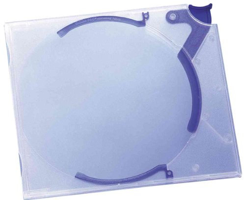 Durable CD-Hardbox QUICKFLIP Standard, für 1 CD, PP, 142x126x29 mm, transp./blau, 10 Stück, 528806