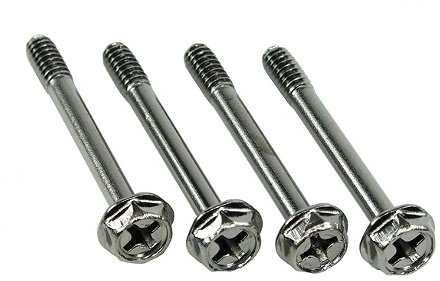 Phobya 94578 Computergehäuse, Schrauben und Muttern – Komponente (Schrauben und Muttern, Nickel, 4 Stück)