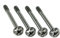 Phobya 94578 Computergehäuse, Schrauben und Muttern – Komponente (Schrauben und Muttern, Nickel, 4 Stück)