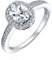 Personalisieren Sie Den 2CTW Classic Halo Oval Solitaire Promise Verlobungsring Für Frauen Mit Dünnem Band, Zirkonia In Roségold Plattiertem .925Er Sterlingsilber, Individuell Anpassbar