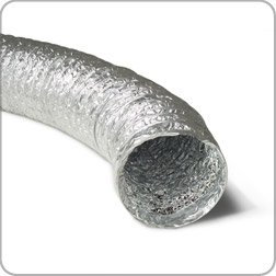 Aluminium foil Flexible ducting, 150mm Diameter x 10m Long, hydroponics, Ventilation, Extractor Fan Kitchen Bathroom Extraction