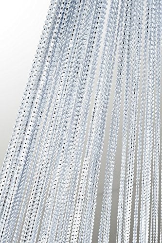 Fadenvorhang ca. 90x250 cm mit Lurex veredelt schillernd & elegant 1 Stück (Farbe Weiß)