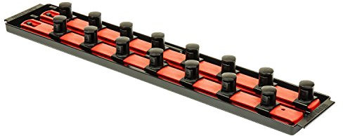 Ernst 8458 Socket Boss 2 Rail Universal Twist Lock Socket Tray with 3/4-Inch Drive, Red by Ernst Manufacturing