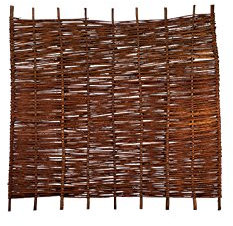 Natürliche Weidenzäune/Weidengeflecht-Zäune im Maß 180 x 150 cm (Breite x Höhe) aus einen stabilen Weidenruten/Haselnussruten Geflecht aus der Sichtschutz-Zaun Serie Lech