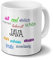 Tasse mit Namen Java - Motiv Positive Eigenschaften - Namenstasse, Kaffeebecher, Mug, Becher, Kaffeetasse - Farbe Weiß