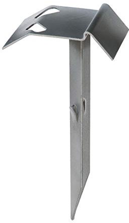 Alberts 210854 Auflaufstütze | zum Einschlagen oder Einbetonieren | feuerverzinkt | 125 x 47 mm