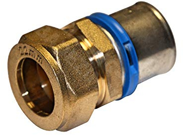 EasyPRESS Pressfitting Übergang auf Kupferrohr DVGW für Mehrschichtverbundrohr u. PE-RT (Pressprofil: TH - Kontur) Übergang auf Kupferrohr in (26 - CU 22)