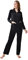 RAIKOU Donna Tuta in Velluto di Ciniglia, Due Pezzi Felpa+Pantaloni Con Cerniera, per Casa, Tempo Libero, Ginnastica, Jogging, Training Sportiva, Yoga (44-46, Nero)