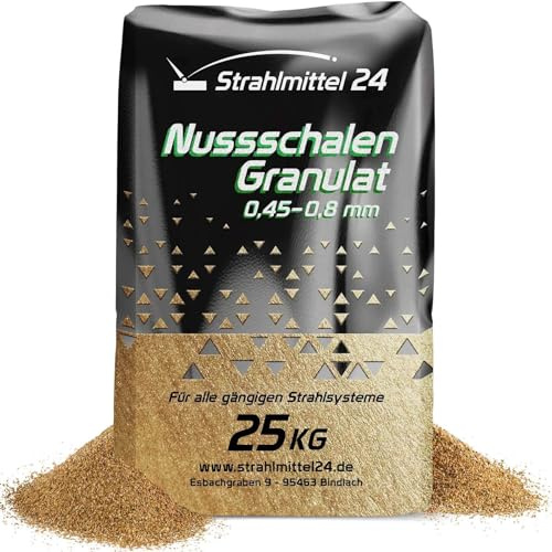 25 KG Nussschalen Granulat 0,45-1,0 mm