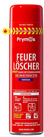 Prymos Feuerlöscher-Spray Fahrzeuge 5A/21B, Neutral, 600 ml (1er Pack)