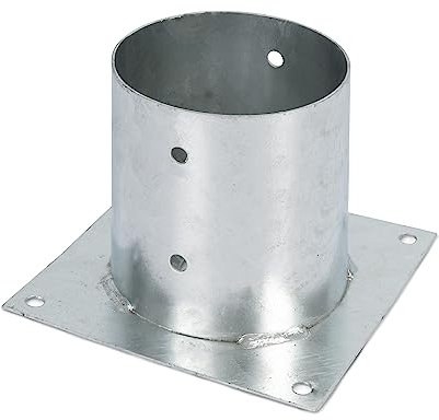 Alberts 211776 Aufschraubhülse | für Rund- oder Vierkantholzpfosten | feuerverzinkt | Ø141 mm