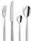 Amefa Jewel 8010 Besteck-Set für 6 Personen, rostfrei, poliert & spülmaschinenfest, hochwertige Griffe mit Diamantd, Silber/Braun, 24-teilig