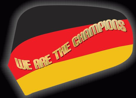 2 Aussenspiegelfahne Außenspiegel Flagge Fahne Deutschland We Are The Champions Fussball EM WM