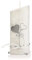 Wiedemann Hochzeitskerze Perlmutt weiß, Wachs, Silber, 22 x 8.5 cm