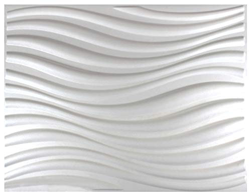 3D Wandpaneele Eleanor 63x80cm, Zuckerrohr- & Bambusfaser weiß - 100% Natur Paneele Wandverkleidung (5m²) deckenverkleidung wandtapete