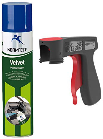 AUPROTEC Pistolengriff + Normfest Polsterreiniger Velvet Auto Innenreiniger Fleckenentferner Reiniger Schaum 1x 400ml