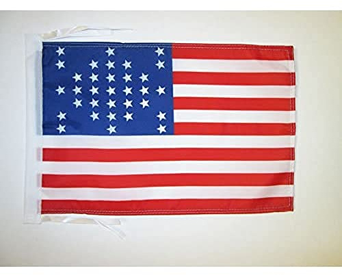 AZ FLAG Flagge USA Angriff auf Fort Sumter 1861 45x30 cm Kordeln | Für innen und außen Vereinigten Staaten Alt dekorative Flagge United States Battle of Fort Sumter 1861 mit Schnüre