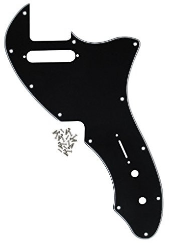 FLEOR 12 Schraubenlöcher TL Thinline Schlagbrett Neuauflage Stil Kratzplatte Passend für Original US TL TE Thinline 69 RI USA, 3-lagig Schwarz