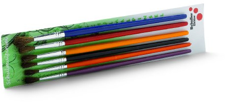 Schuller Eh'klar Schulmalpinselset 6-teilig Größe 1, 2, 3, 4, 5 und 6, 74221