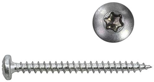 Panhead Lot de 200 vis Torx A2 en acier inoxydable 4 x 35 mm