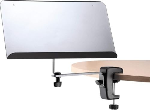 K&M 11510 Noten- und Konzepthalter Schwarz - 30 cm x 20 cm - neigbare und verstellbare Notenablage - bis 4,8 cm