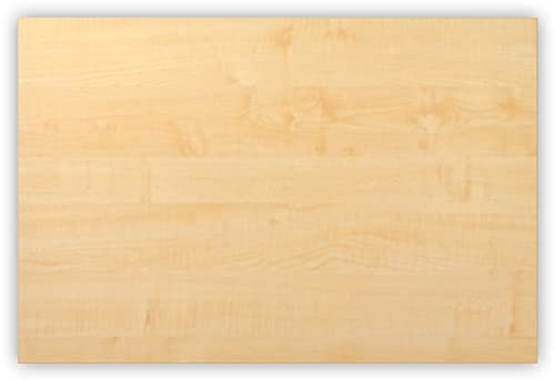 Bümö Tischplatte 120x80 cm in Ahorn, Schreibtischplatte aus Holz, Holzplatte, Spanplatte Kratzfest beschichtet, ABS-Kante, 120 kg Tragkraft für DIY Homeoffice Schreibtisch & mehr