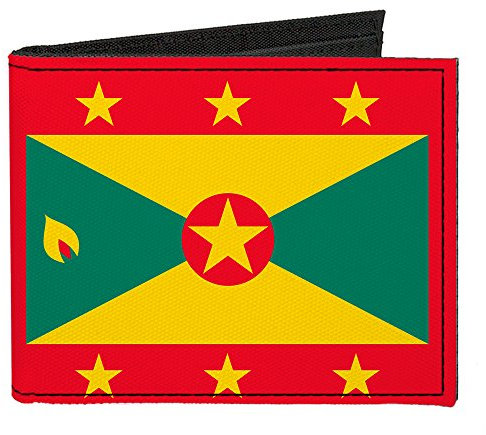 Buckle-Down Faltbare Geldbörse aus Canvas, Motiv: Grenada-Flagge - - Einheitsgröße