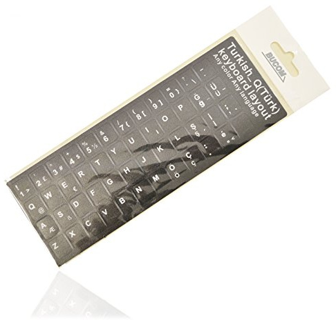 Turkish Keyboard Sticker Layout Keyboard Key Stick for Notebook Laptop Turquoise Klavye