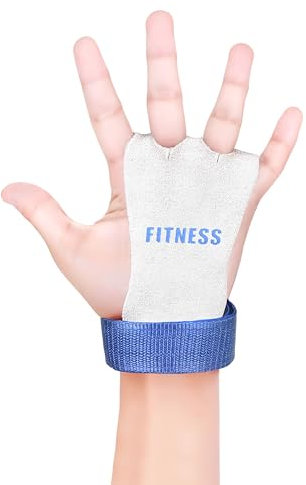ULTRA FITNESS Paire de protecteurs de Paume pour Enfants, Unisexe, Cuir texturé - Gants de Sport pour Pull-ups pour des Mains en santé, Bleu, Petit