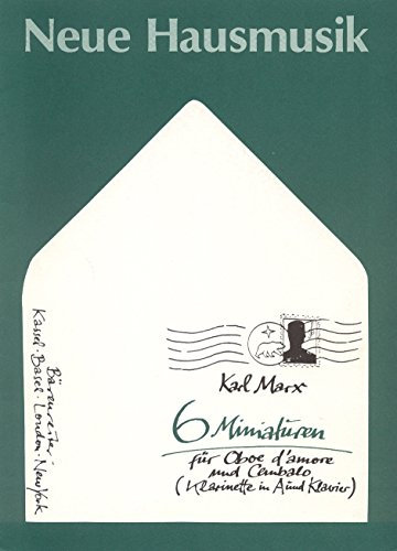 Sechs Miniaturen - Oboe d'amore und Cembalo oder Clarinet in A und Klavier - BOOK+PART