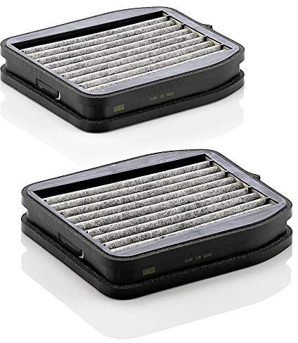MANN-FILTER CUK 18 000-2 Innenraumfilter/Kabinenluftfilter - Pollenfilter mit Aktivkohle - (2er Set) für Pkw + Transporter