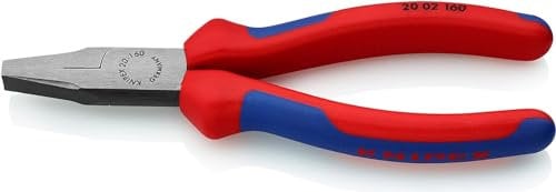 Knipex Flachzange schwarz atramentiert, mit Mehrkomponenten-Hüllen 160 mm (SB-Karte/Blister) 20 02 160 SB