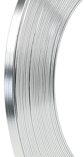 ALUMINIUM FLACHDRAHT, 1mm x 5mm x 10m, Deko Deco, Farbe: Silber / Silver