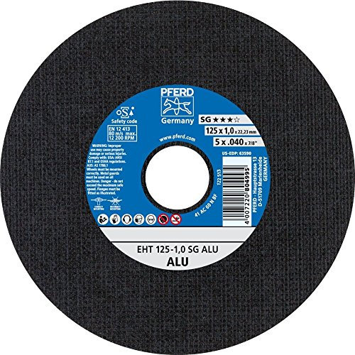 PFERD 61341115 Trennscheibe EHT 125-1,0 SG ALU, Ø mm.125 - Epai.1,0 - Mati.Alu - Gamm.Médium
