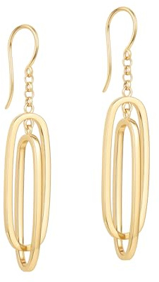 CARISSIMA Damen-Ohrhänger 9 Karat 375 Gelbgold doppel Oval Long 1.56.7609