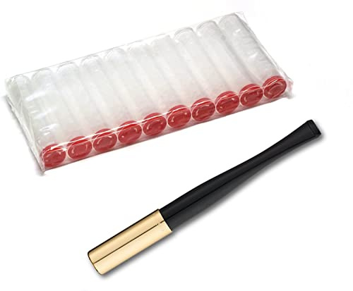 Denicotea Porte-cigarette Lady Ejector Series avec fente pour filtre et 10 filtres gratuits - Noir - Ajoutez du style et de la sophistication - Évitez les taches sur les lèvres et les doigts -