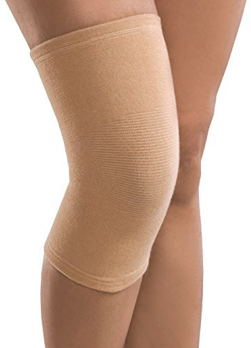 Kniegelenkbandage Knie Bandage elastische Kniestütze Schoner Knieschoner 6002 beige S