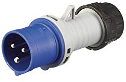 MK Commando K9001 16A 2P+E 200-250V Plug (IP44) - Blue