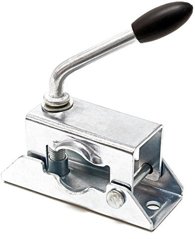 WilTec 48mm Abrazadera Soporte Escuadra de Sujecion para Rueda Jockey Remolque Caravana
