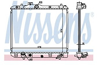 Nissens 630706 Kühler, Motorkühlung